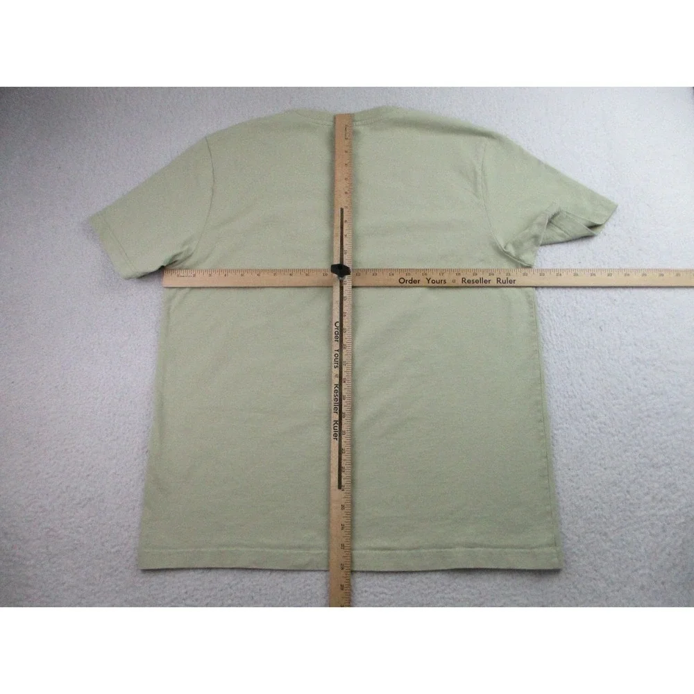 Maison Kitsune Shirt Mens Large Green Fox Head‎ Embroidery Casual Portugal Tee